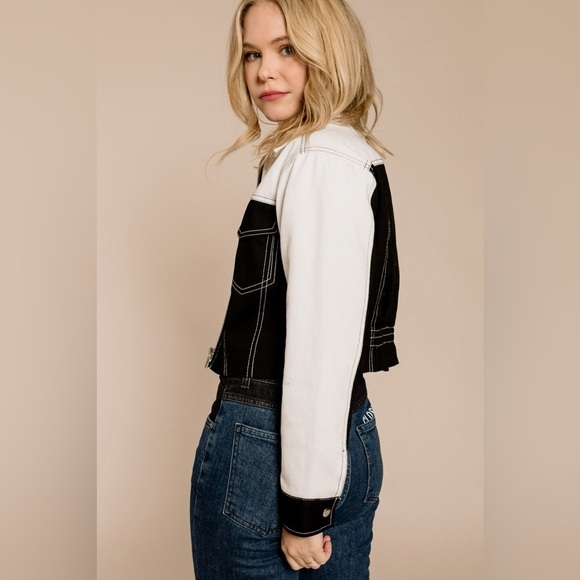 Veda Golde Denim Jacket White/Black Small - Picture 7 of 7